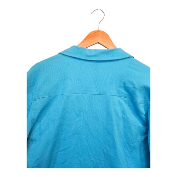 Quacker Factory Womens Western Glam‎ Jacket Turquoise Studded Coastal Cowgirl - Picture 8 of 13